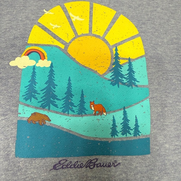 Eddie Bauer Kids Purple Hoodie with Graphic Design - Picture 2 of 6